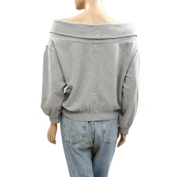 Anthropologie Pilcro Long-Sleeve Slouchy Off-The-Shoulder Tunic Top XS 284937 - Picture 7 of 9